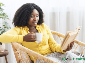 woman drinking black coffee for weight loss